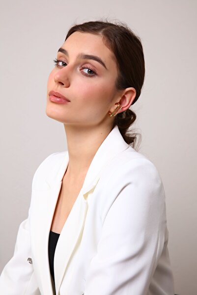 AURRARİ Kadın 2' Li Burgu & Gold Cuff