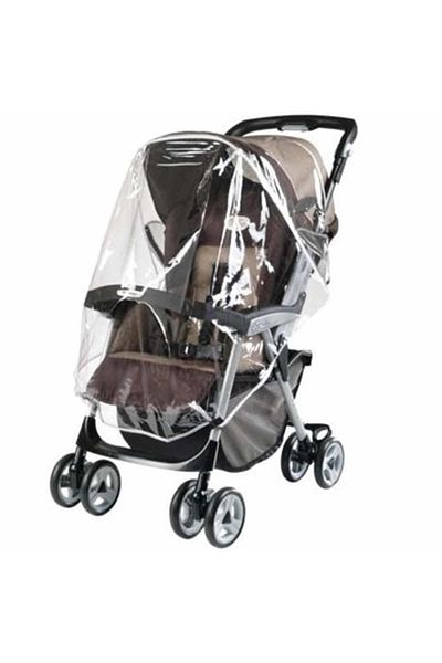 orhanucuzluk Baby Stroller Rain Cover Transparent Red