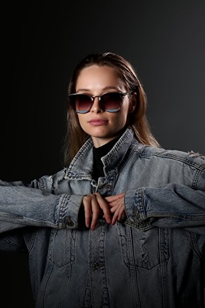 Zevahir Unisex Gri Tasarım Güneş Gözlüğü