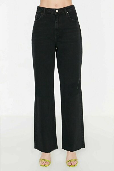 Ramrod Sinsinati Black Lycra Super High Waist Loose Jeans Palazzo Pants