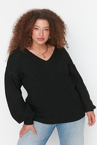 Trendyol Curve Μπλε πλεκτό πουλόβερ