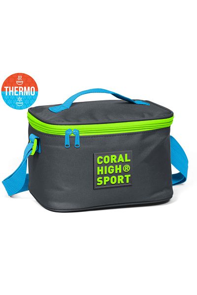 Coral High Dark Gray Thermo Sport Lunchbox - 22802