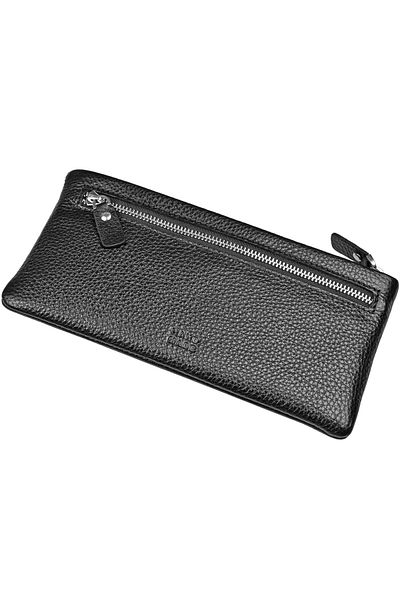 Eminsa Black Genuine Leather Women's Wallet