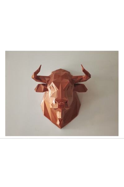 TuransoyCraft Boğa Başı Duvar Büstü