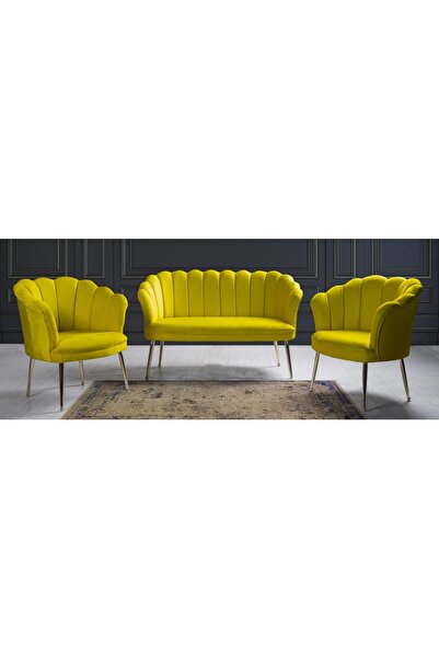 evimse Papatya Çay Seti Koltuk Takımı Antrasit