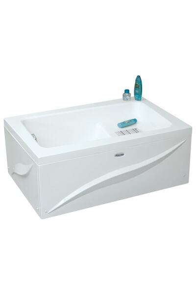 Waterway Madison Oturmalı Mini Dikdörtgen Küvet 120x80 H:43 Gövde+metal Ayak+...