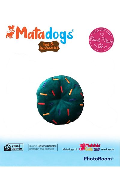 MATATABİ CATS Mata Dogs Yummy Plush Puppy Dog Toy with Sound, Fabric Embroidery 13 Cm