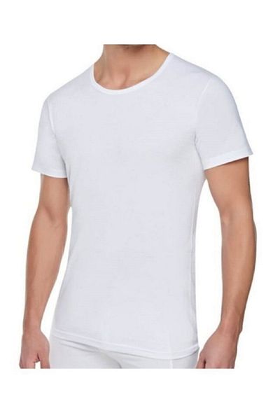 A&K ZÜMRA Men's Crew Neck Undershirt 100% Combed Cotton White