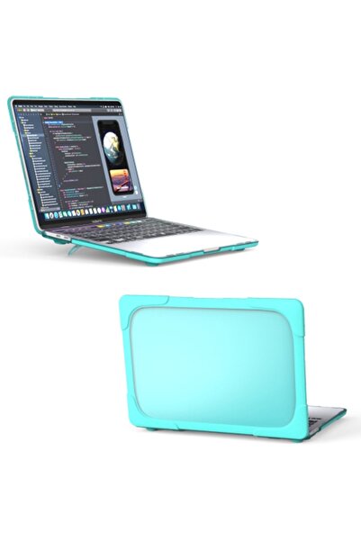 Ally Mobile Macbook Pro 13 Inch A2289-a2251-a2338 (2020) Standlı Koruyucu Kılıf Mavi