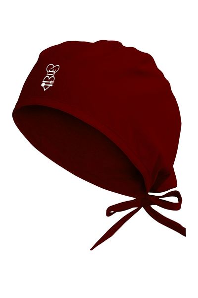 Tasarım Trend Heart Chef Designed Bonnet| Restaurant Bonnet| Chef Bonnet Claret Red