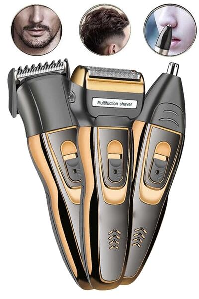yopigo Bal-gold Yeni Model 3in1 Erkek Bakım Seti Saç Sakal Kesme Traş Makines...