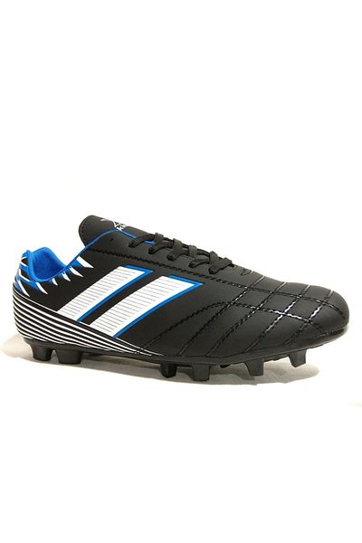Kinetix Black Blue Lace-Up Astroturf Football Shoes
