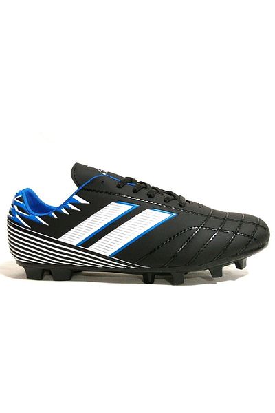 Kinetix Black Blue Lace-Up Astroturf Football Shoes