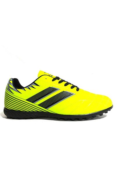 Kinetix Neon Green Black Lace-Up Astroturf Shoes