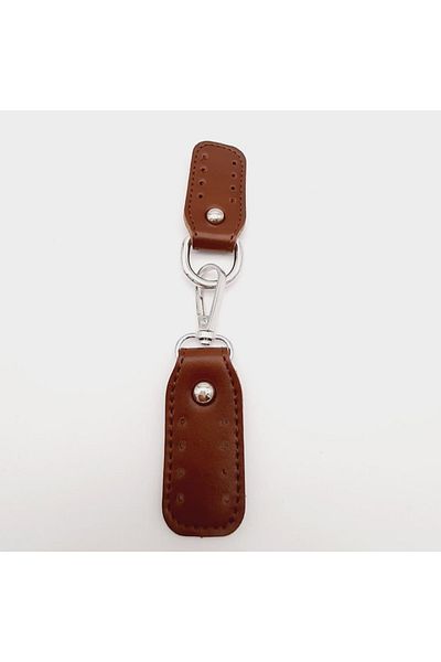 angel çanta aksesuar Faux Leather Tan Double Layer Stitched Hook Locked Insect Silver Metal