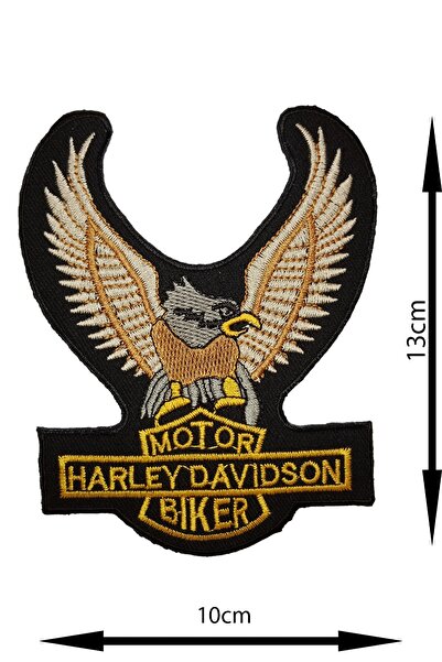 REMSATİC معطف حديدي - رقعة - نموذج هارلي ديفيدسون (النسر) (13 سم × 10 سم)