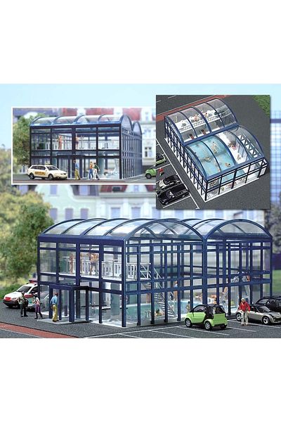 Busch 1:87 Ho Model Indoor Swimming Pool Sports Center-1025