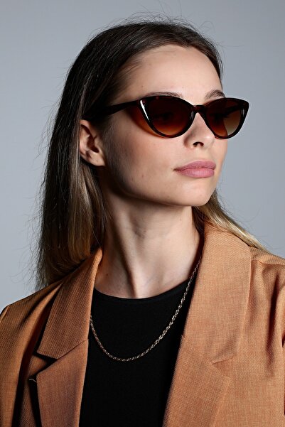 Zevahir Kadın Leopar Vintage Cat Eye Güneş Gözlüğü