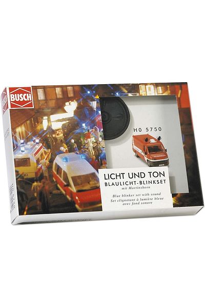 Busch 1:87 Ho Scale Blue Light Blinker for Model Vehicles -5750