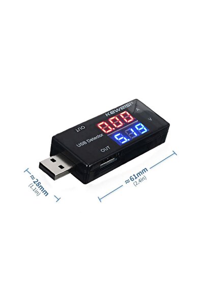 Dual Usb Output Voltmeter Ammeter Current Voltage Monitor ChargeKws-10va