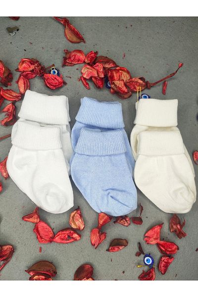 Akface 6 Pack 100% Cotton Baby Boy Socks 0-1-3-4-5-6 Months Standard