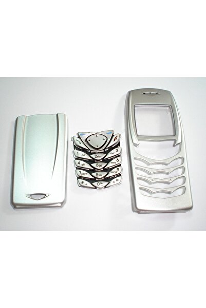 Nostaljik غطاء ولوحة مفاتيح متوافقة مع هاتف Nokia 6100، صفر، فضي