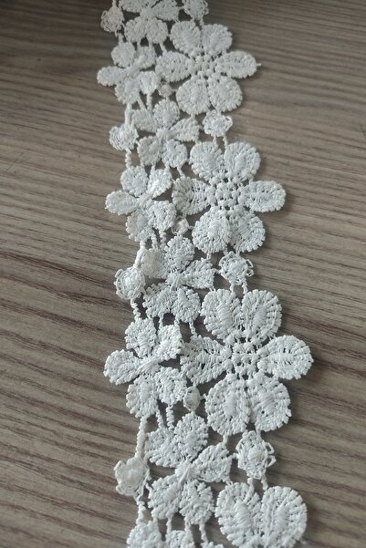 DUAYEN Güpür Dantel Fisto Tekstil Aksesuarı Çiçek Desen 1 Metre