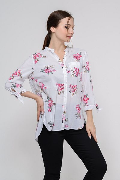 TUSSE LarGe Size Floral Patterned 100% Cotton Linen Shirt