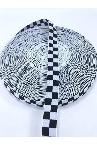 Bride Aksesuar Dünyası Accesoriu bandă decorativă Negru Alb în carouri Teak –...