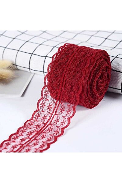 Bride Aksesuar Dünyası Burgundi Čipka Vrpca 4 cm 1 rola – Vrpca