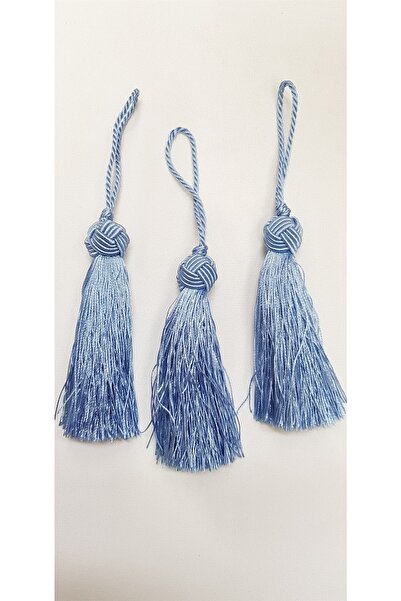 Bride Aksesuar Dünyası مقبض أزرق فاتح بشرابة مفردة 12 سم 1 قطعة-tps-1073