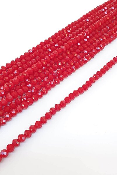 FdayAksesuar Видове мъниста Тъмно прозрачно червено кристално мънисто 8 мм – ...