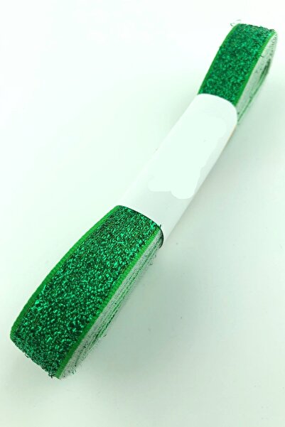 Bride Aksesuar Dünyası Panglică cu sclipici din catifea verde 1,5 Cm – Panglică