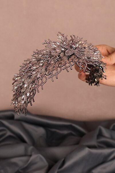 GELD Coroana de mireasa cu margele de cristal Alya roz pentru femei Cele mai ...