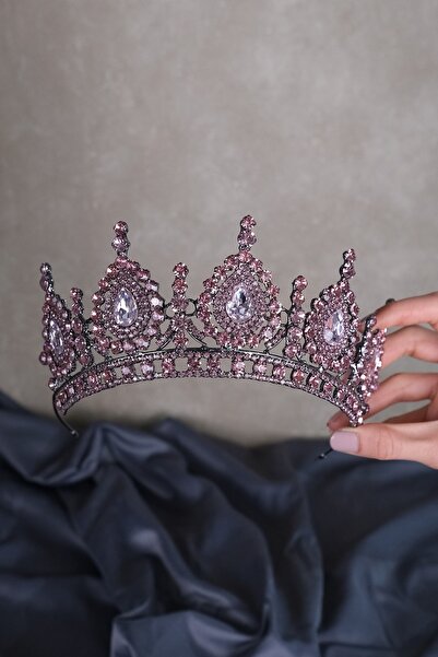 Bontex Coroana de henna de mireasă cu piatră de cristal Ahu Damla, specială p...