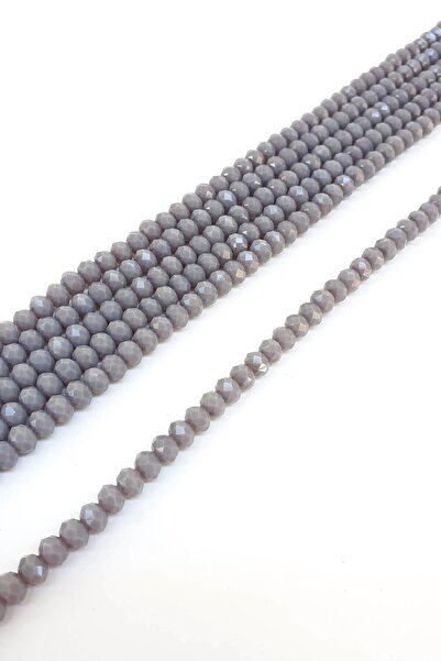 FdayAksesuar Sortiment de mărgele: Mărgele de cristal mat gri închis de 6 mm ...