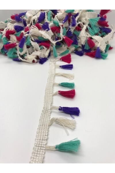 Bride Aksesuar Dünyası Accesoriu panglică decorativă Mov Fucsia Alb Franjuri ...