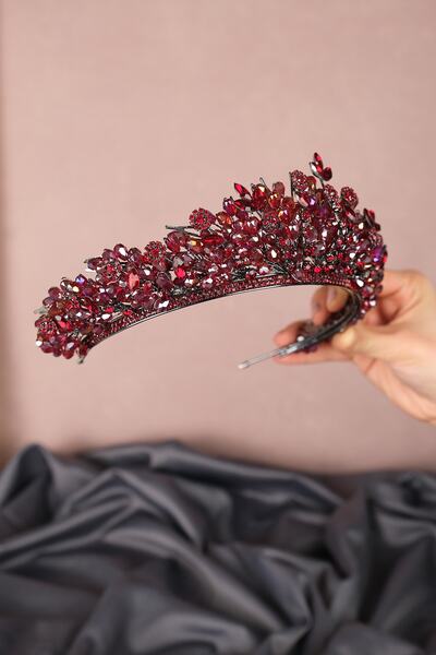 Bride Aksesuar Dünyası Coroana de mireasa Henna cu margele de cristal de toam...