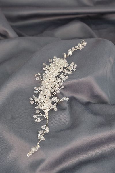 Bride Aksesuar Dünyası Accesoriu de păr Deren Crystal Beaded Bridal Tiara pentru mirese – Coroană – Tiara – Tiara