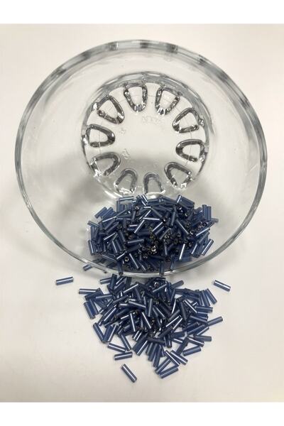 Bride Aksesuar Dünyası Čelično plava cijevna perla 5 mm – perla