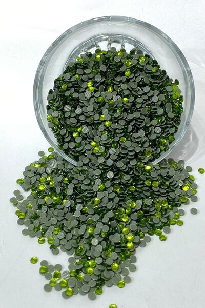 FdayAksesuar Sortiment de mărgele de piatră termoadezive, verde deschis, 1 pa...