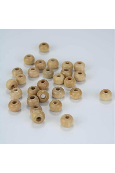 FdayAksesuar Видове мъниста Кремави дървени мъниста 10 мм 1 опаковка 100 грам...