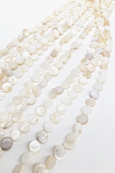 Bontex Κρεμ Πέρλες Επίπεδες Χάντρες 8 χιλ. – Χάντρες