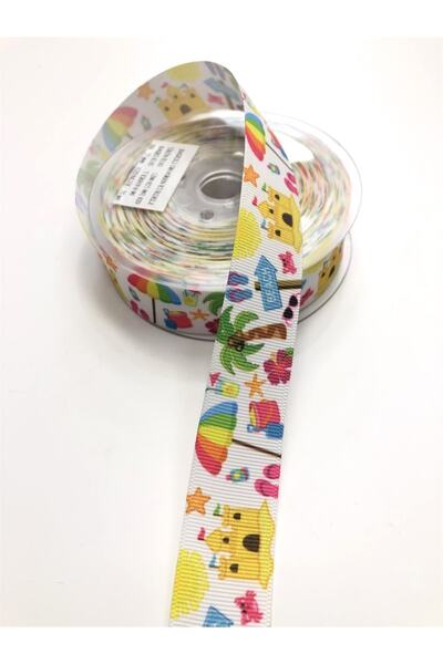 Bride Aksesuar Dünyası Panglică Grosgrain cu Motiv de Vară 2,5 Cm – Panglică ...