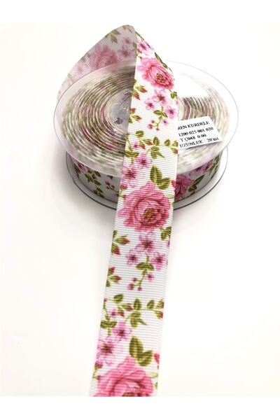 Çiçek Desenli Grogren Kurdele 2,5 Cm – Kurdele – Kurdele