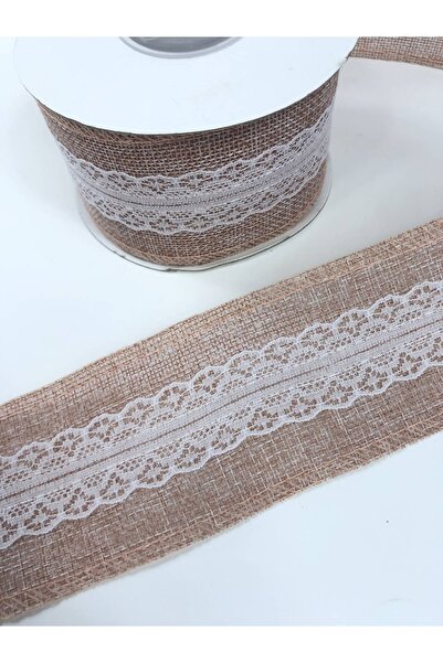 GELD Μεσαία πούδρα Δαντελένια Φαρδιά Λινή Κορδέλα 5 Μέτρα – Κορδέλα – Κορδέλα