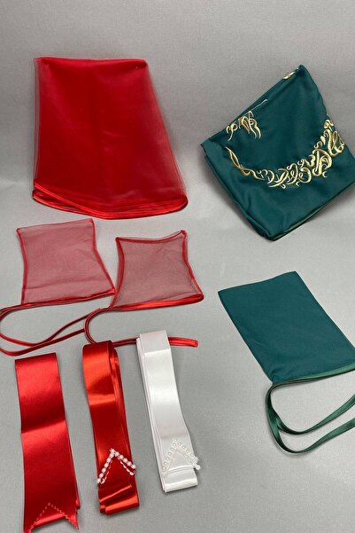 Bride Aksesuar Dünyası cu vipușcă Set de voal de mireasă și eșarfă de mire br...