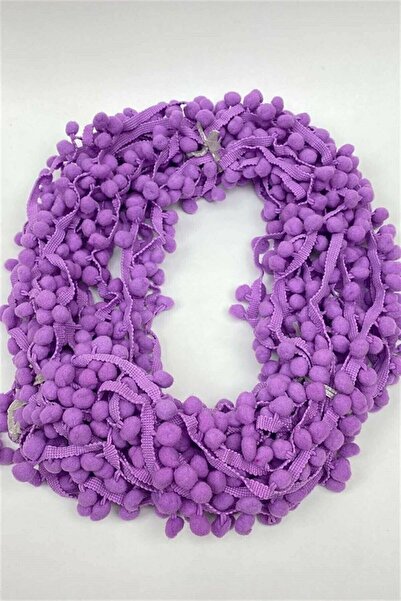 Bride Aksesuar Dünyası Panglică cu pompon liliac lucrată manual 10 metri – Pa...