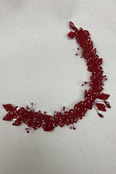 Bride Aksesuar Dünyası Αξεσουάρ νύφης Μοντέλο Βουργουνδίας Αξεσουάρ Μαλλιών Ν...