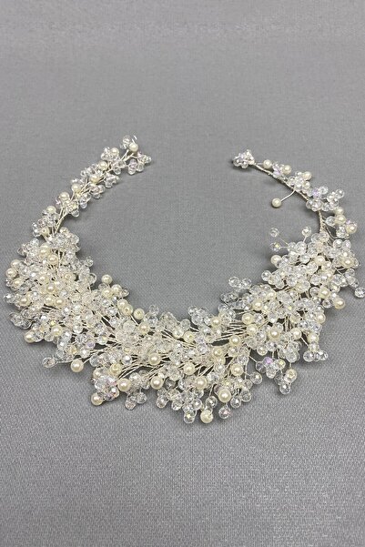 Bride Aksesuar Dünyası Accesoriu pentru păr Cremă Transparentă Lisa Model Cor...